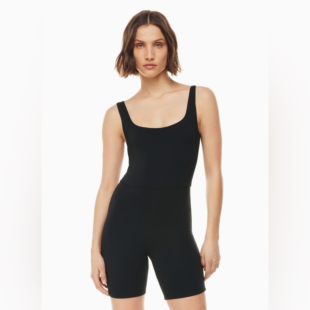 BABATON black Contour Squareneck Romper